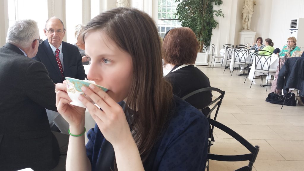 Portrait of Blogger Drinking Tea
