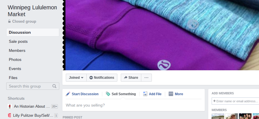 Winnipeg Lululemon Market Screenshot