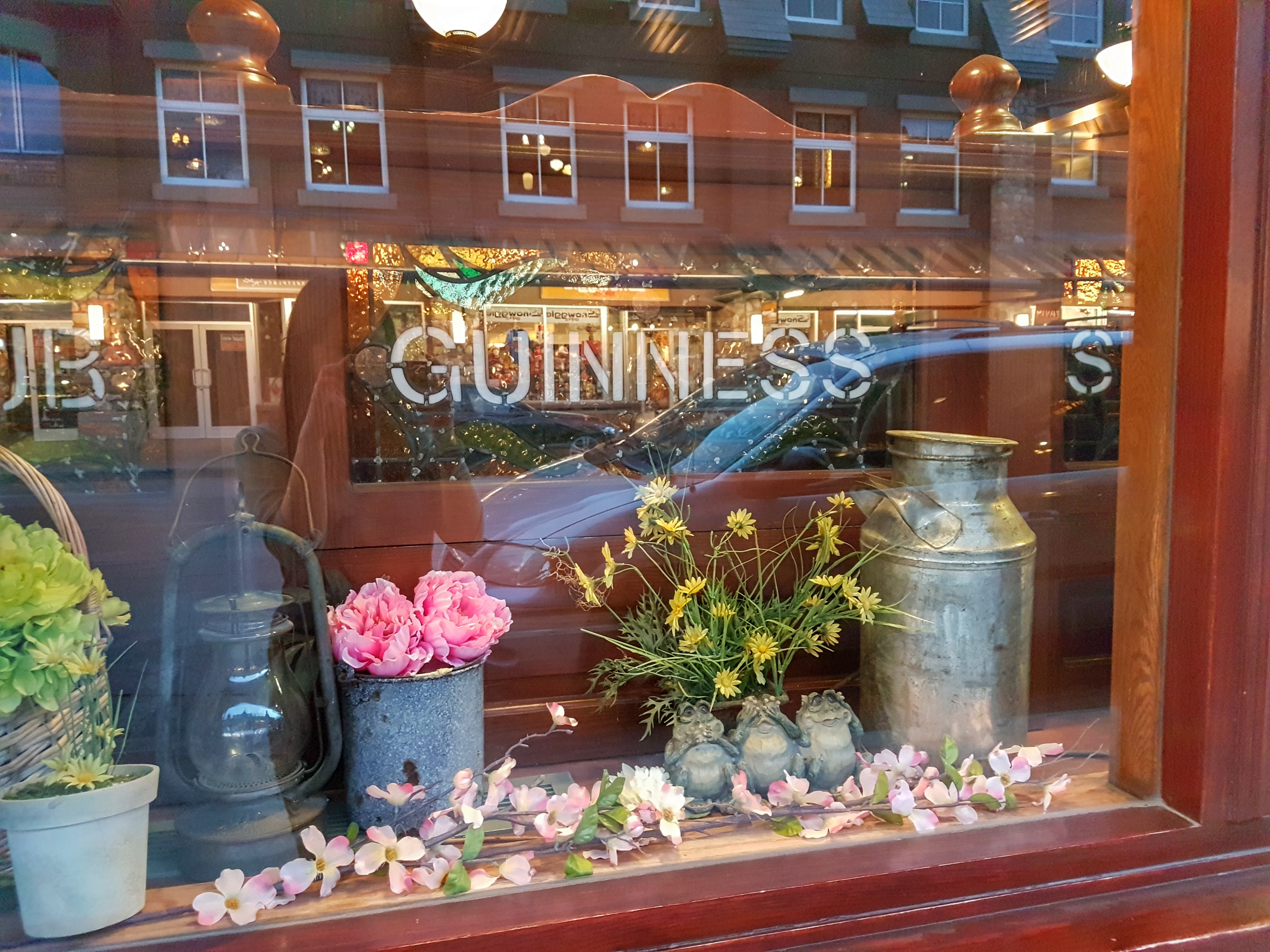 St james pub banff guiness window