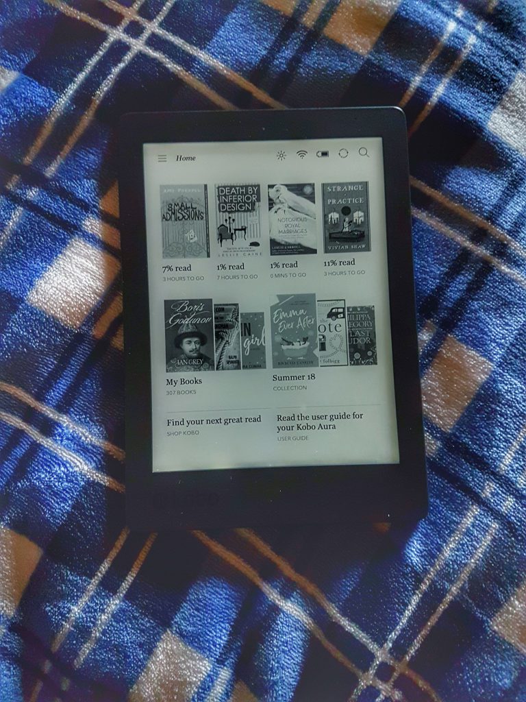 Kobo aura home screen