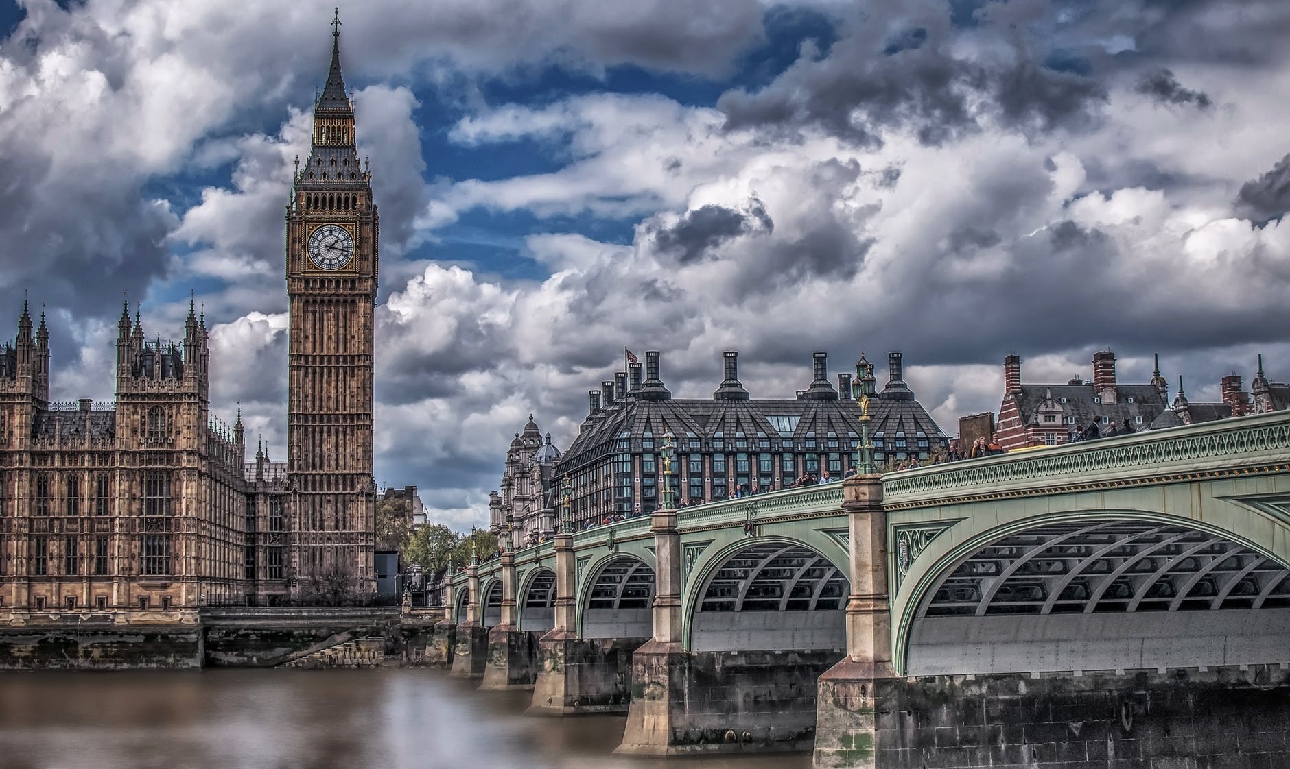 architecture big ben bridge buildings