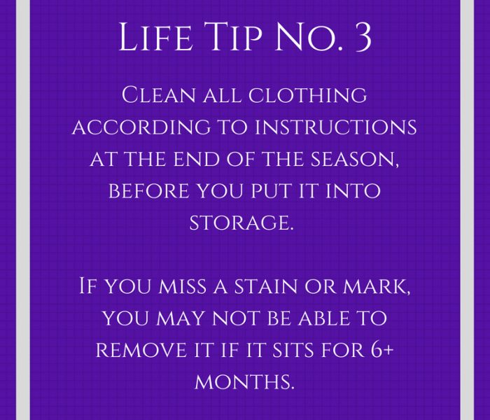 Life Tip No. 3- Clothing Care