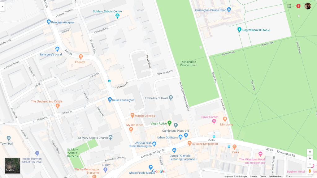 South Kensington Google Maps