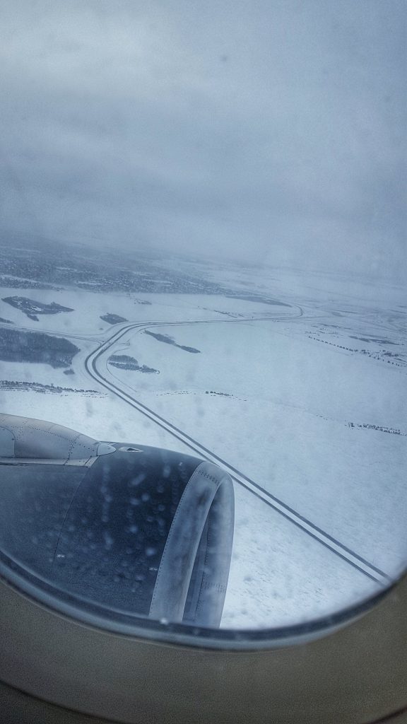 View of Winnipeg from plane