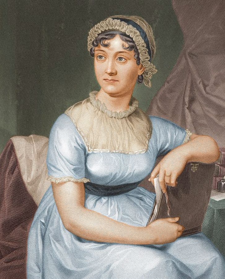Jane Austen coloured portrait