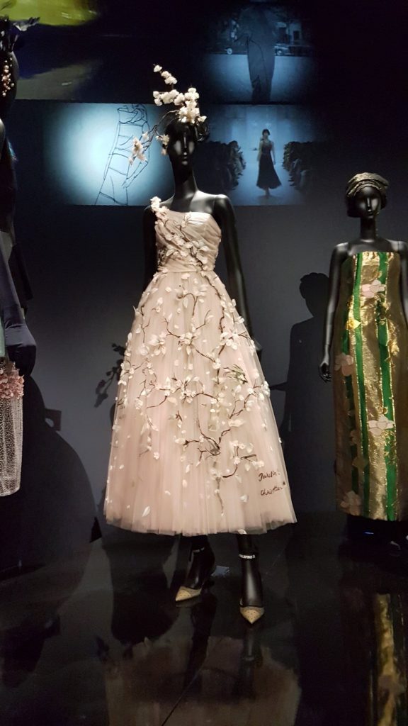 Travels Japan Cherry Blossom Dress in Dior Designer of Dreams Exhibition