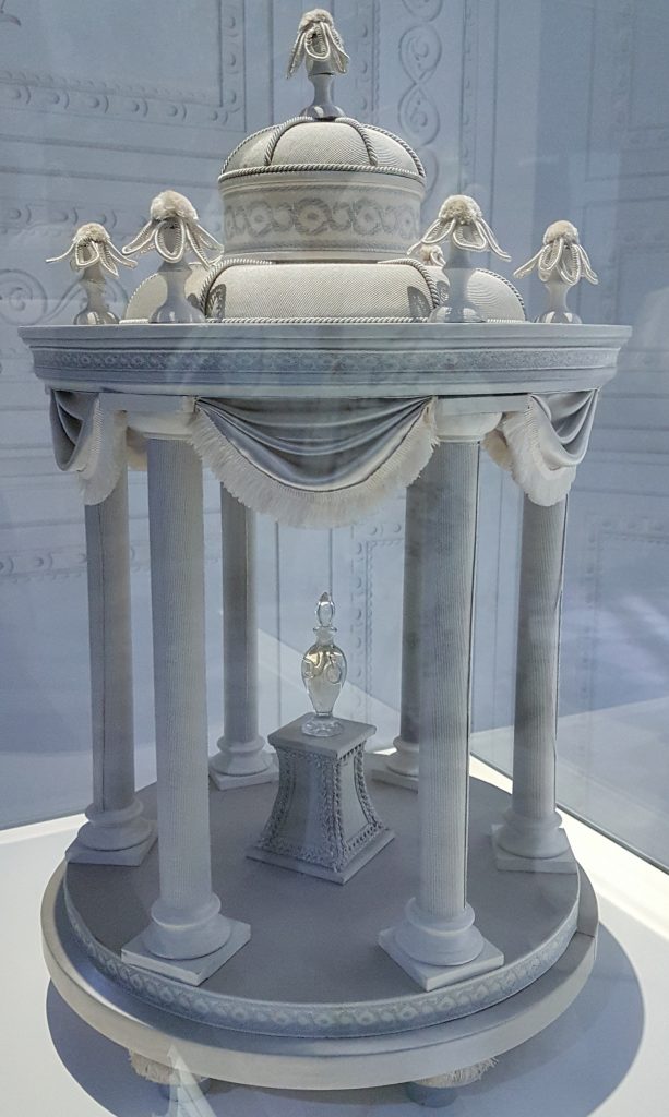 Historicism Colonade Perfum Stand in Dior Designer of Dreams Exhibition