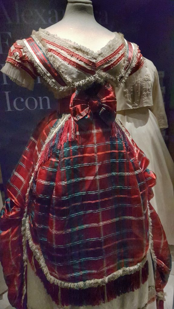 Queen Alexandra Tartan Dress details 1Royal Women - Fashion Museum Bath
