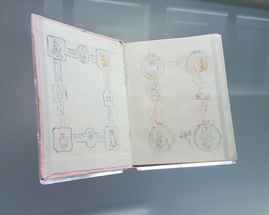 Beatrix Potter Design for endpaper for the Tailor of Gloucester