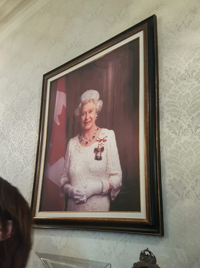 QEII portrait at government house in Winnipeg