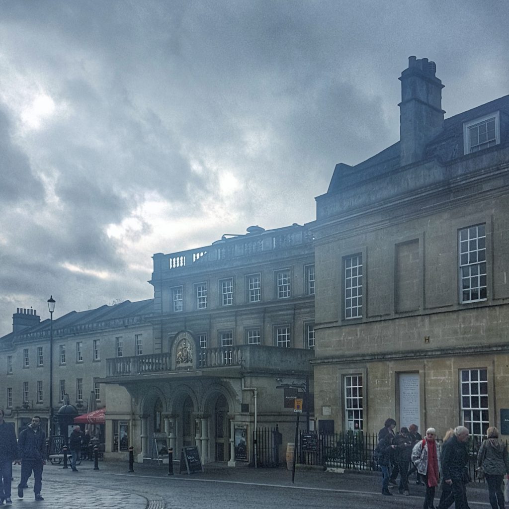 Front of Theatre Royal in Bath, Somerset, UK