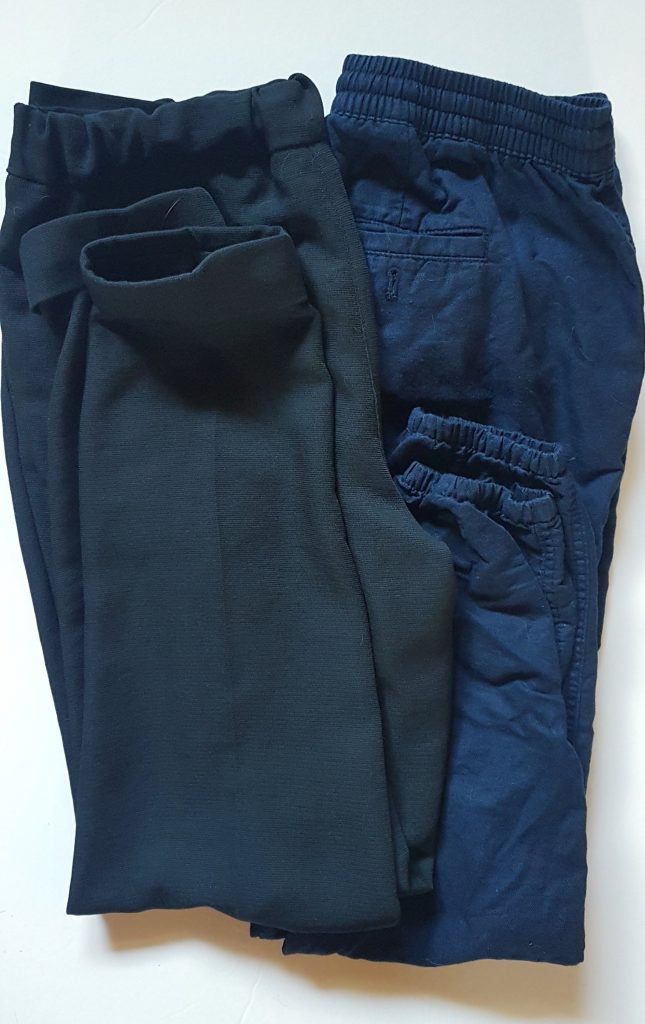 looser fitting dress pants