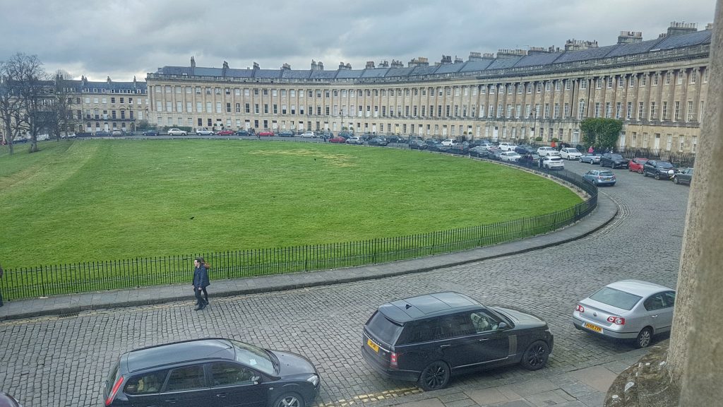 View of royal crescent at No 1 Royal Crescent