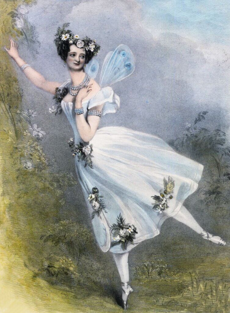 Drawing of Marie Taglioni in Zephire