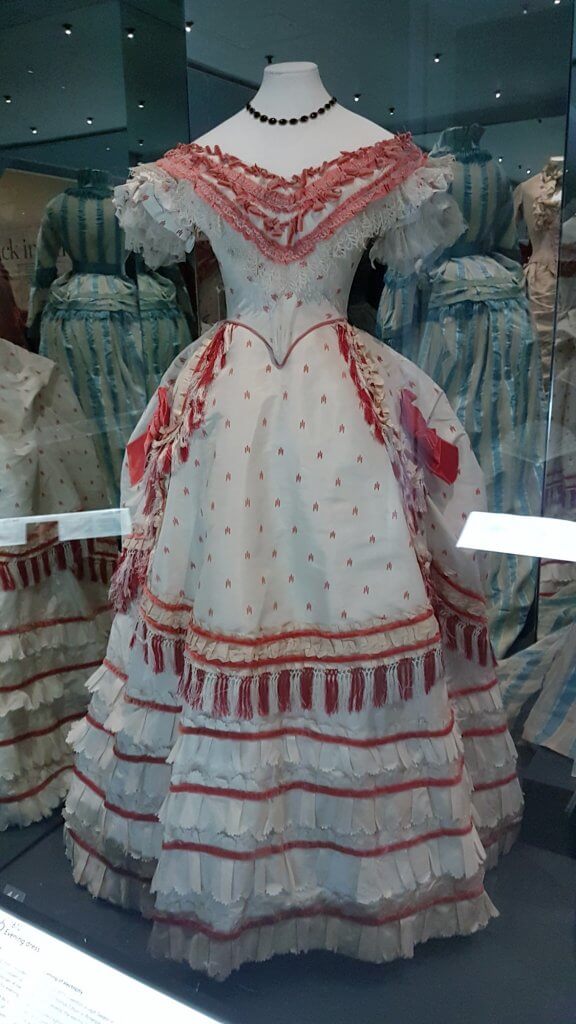 Red and White Ballgown at Fashion Museum Bath