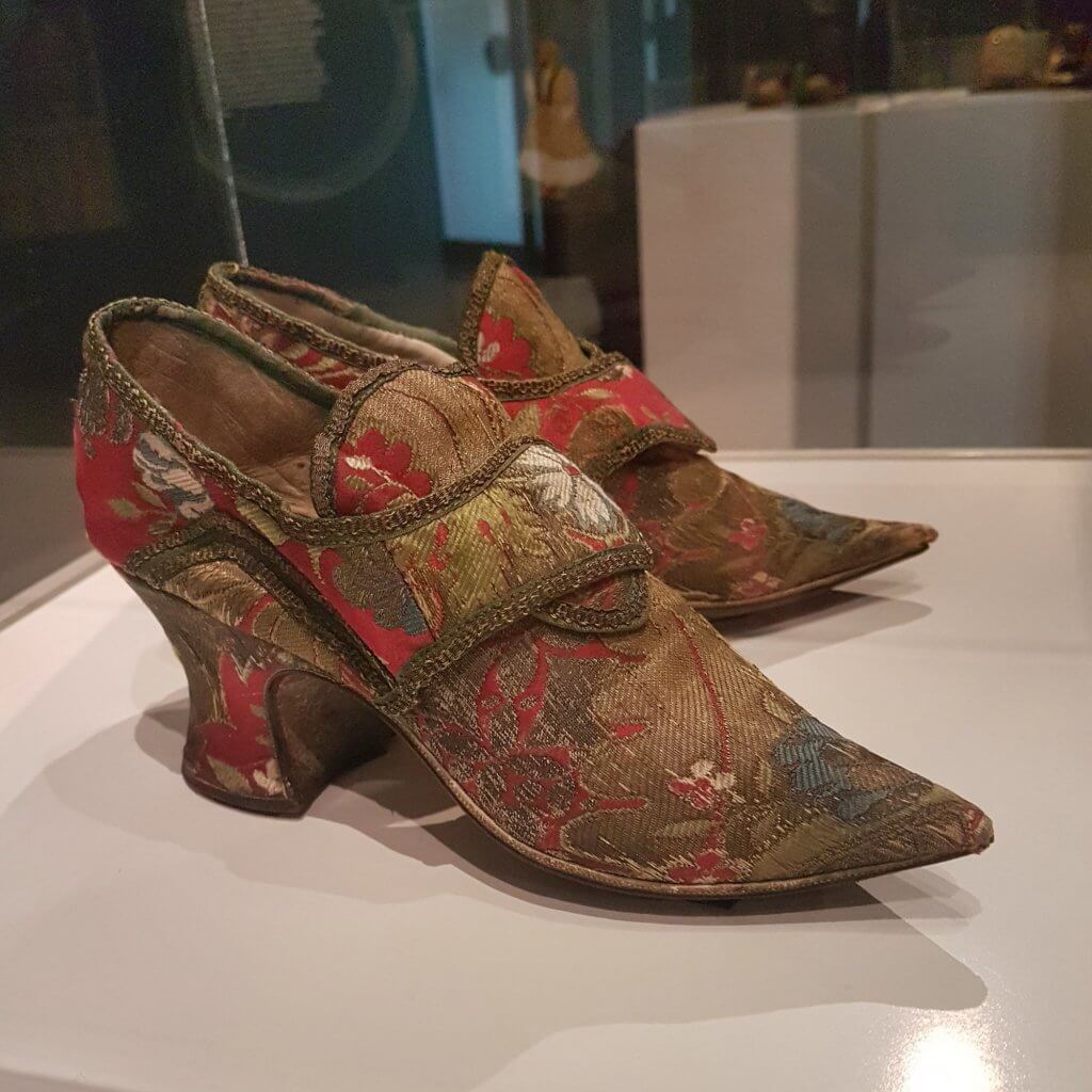 17th century English shoes detail Bata Shoe Museum