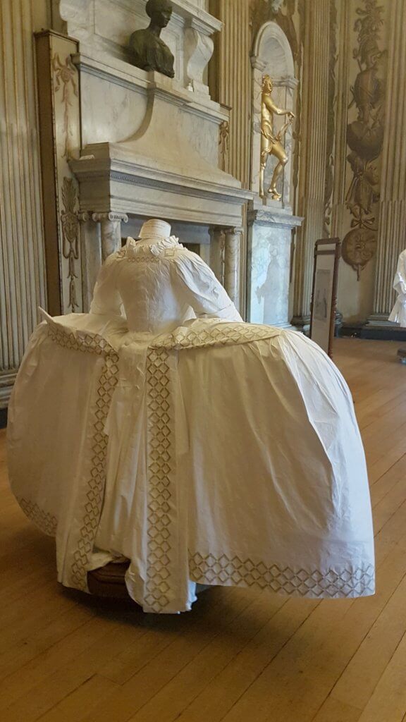 back of court mantua at Kensington Palace