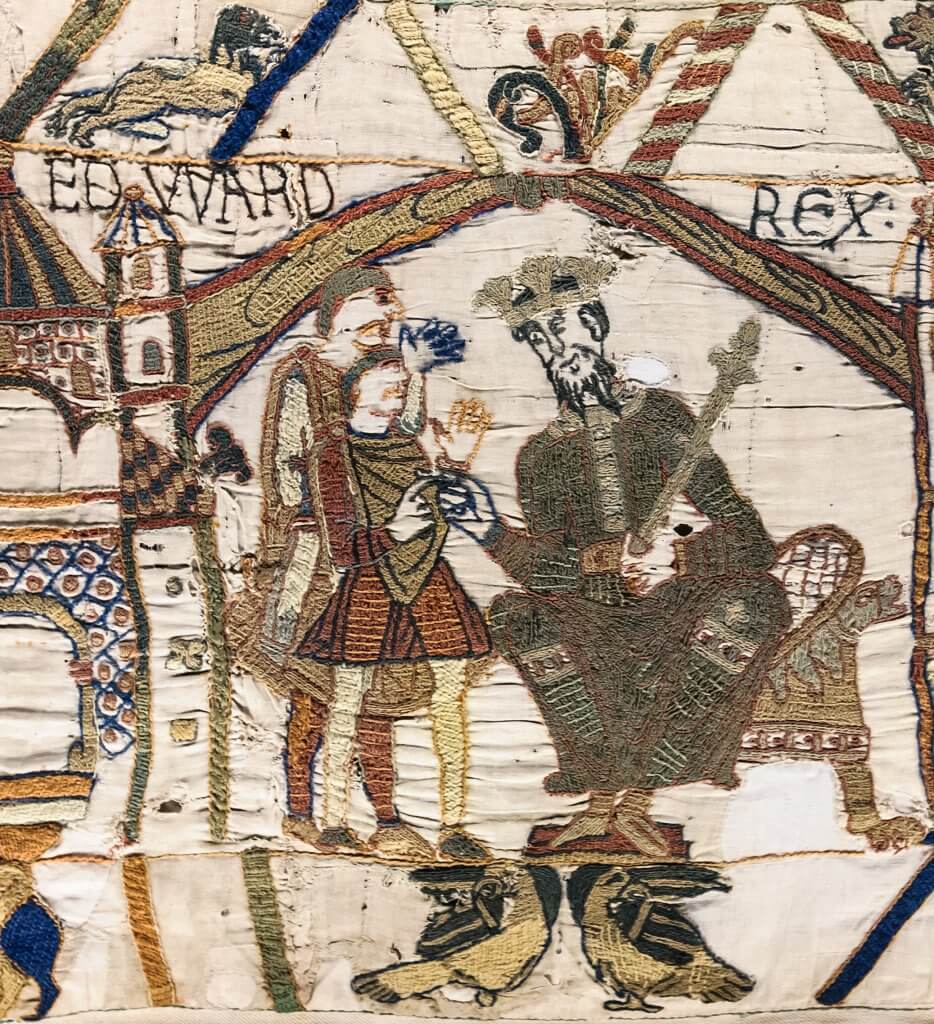 Tapisserie de Bayeux - Scène 1 : le roi Édouard le Confesseur