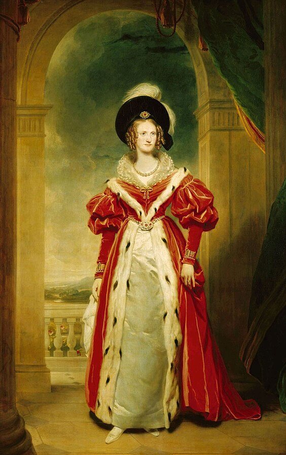 Queen Adelaide portrait by Martin Archer Shee in the Royal Collection