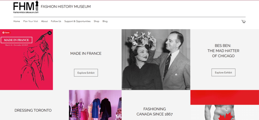 Fashion History Museum Online Exhibitions