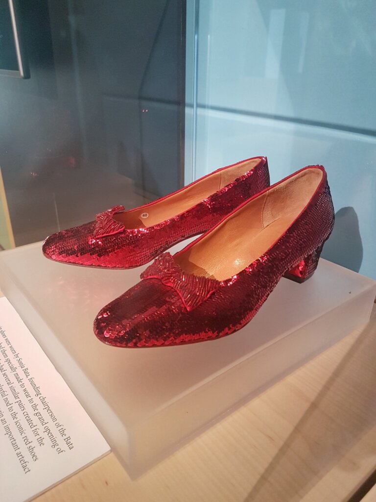 Sonja Bata red shoes at Bata Shoe Museum