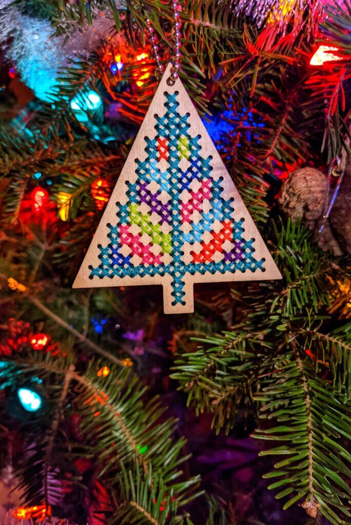 cross-stitch Tree Ornament