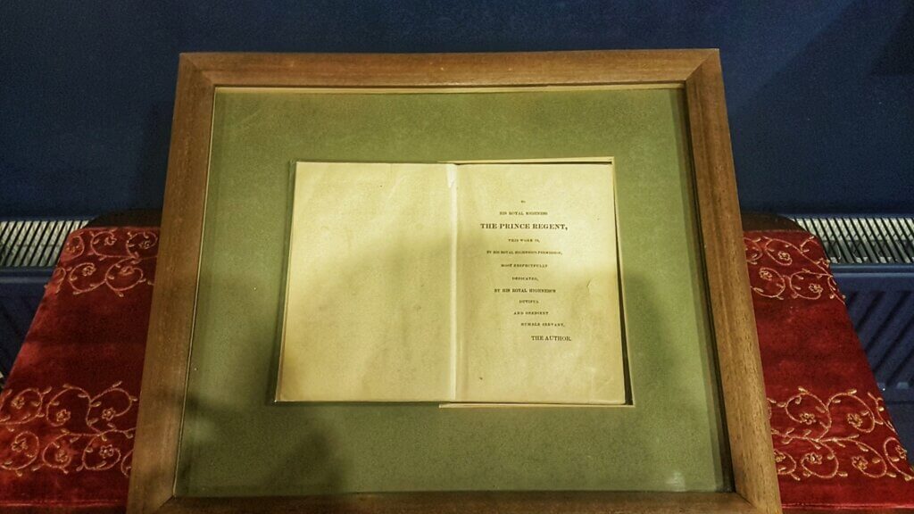Prince Regent dedication in Emma