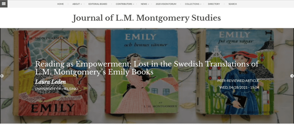 Journal of LM Montgomery Studies