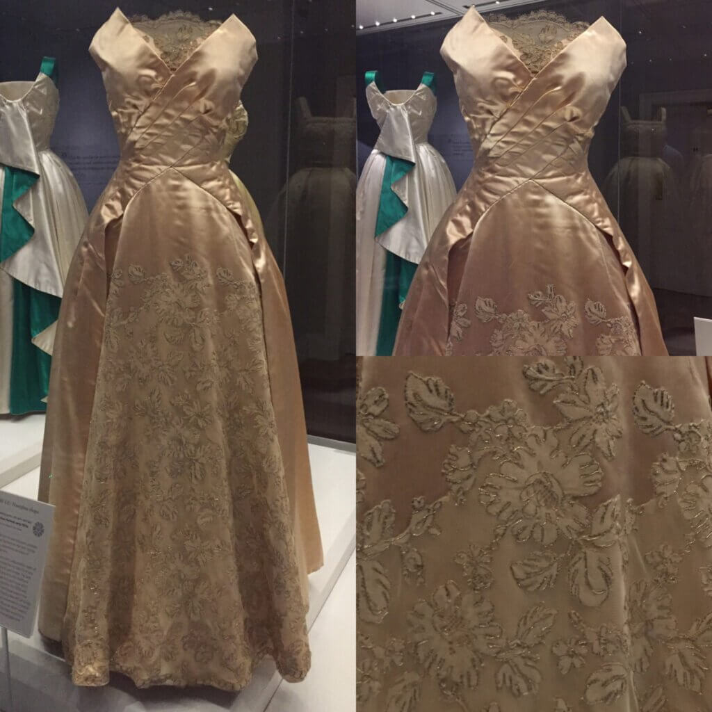 Apricot Norman Hartnell Dress at Fashion Rules