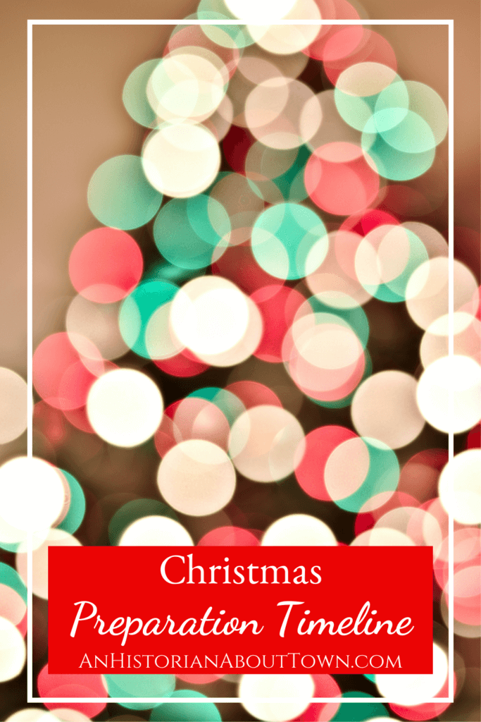 Christmas Preparation Timeline