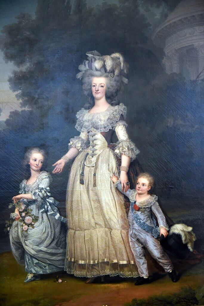 portrait of Queen Marie Antoinette and two of her children