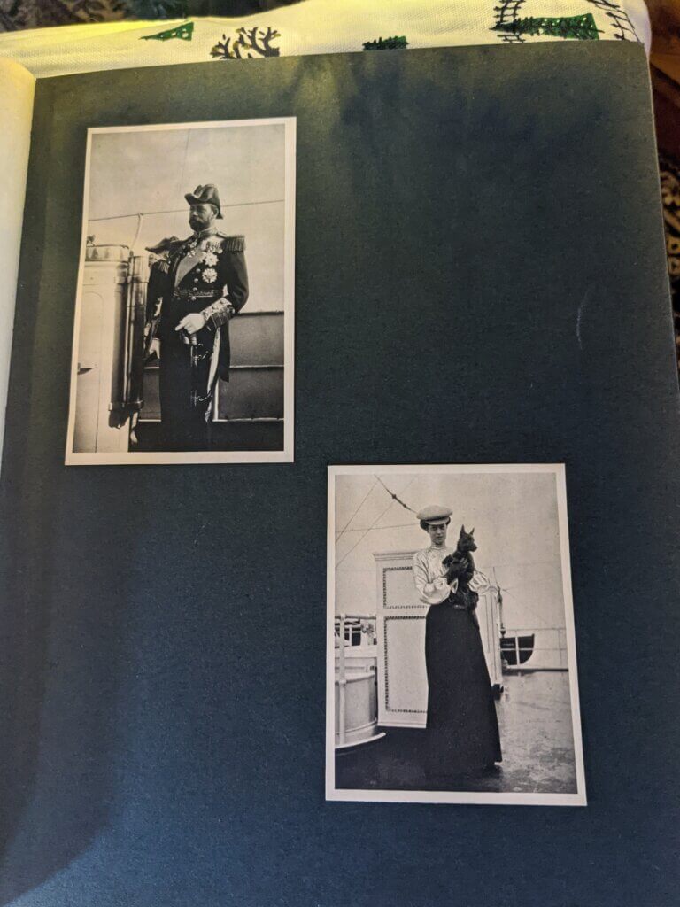 George V in Queen Alexandra's christmas gift book