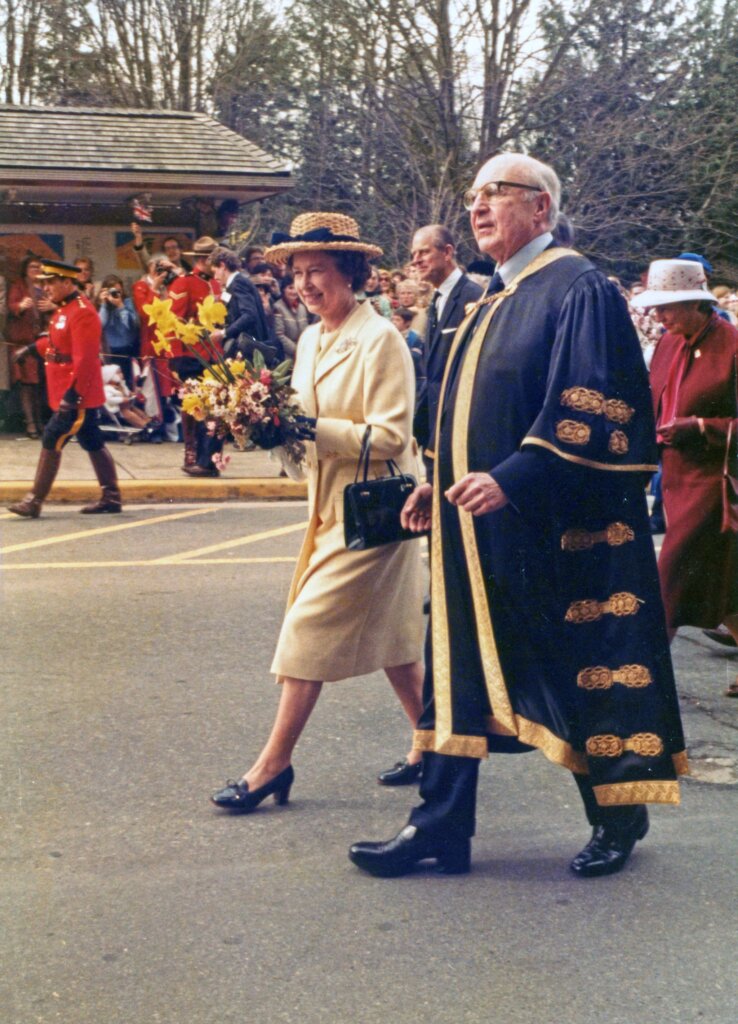 Queen Elizabeth II on a royal tour of Canada in 1983 in Vancouver, BC