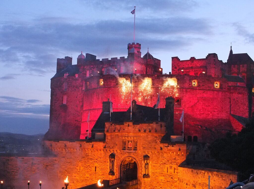 Edinburgh Castle at night