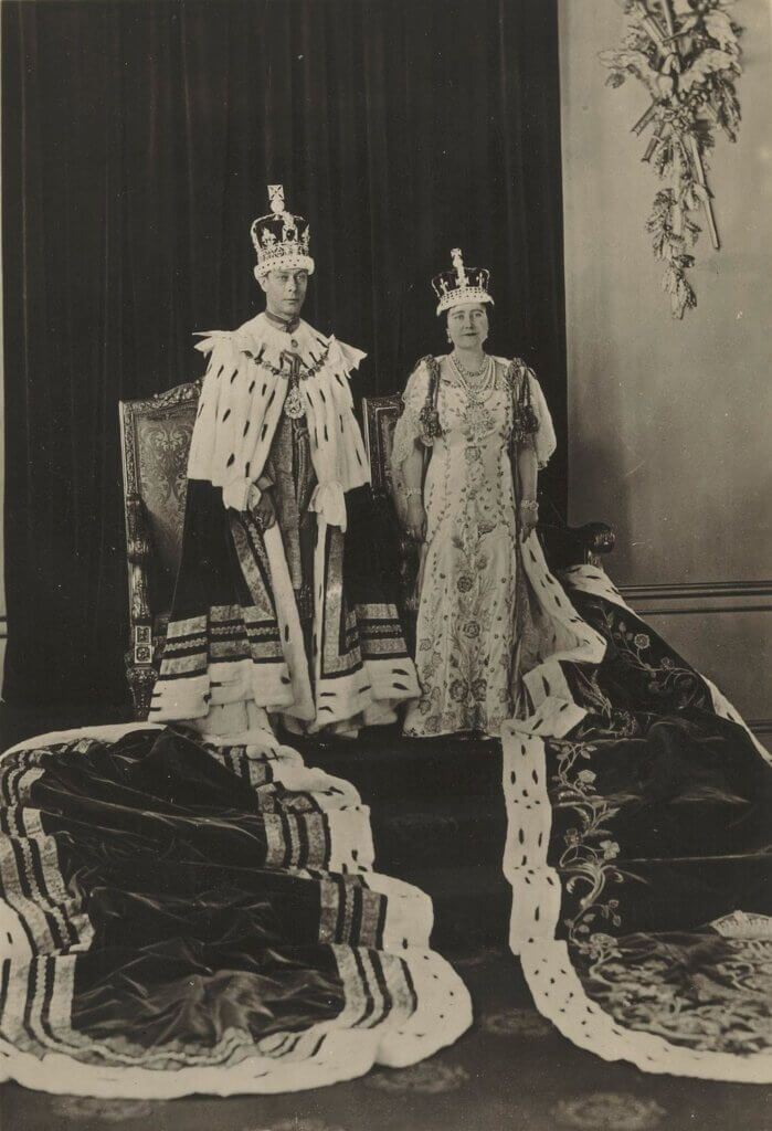 Portrait of King George VI and Queen Elizabeth at their 1937 coronation