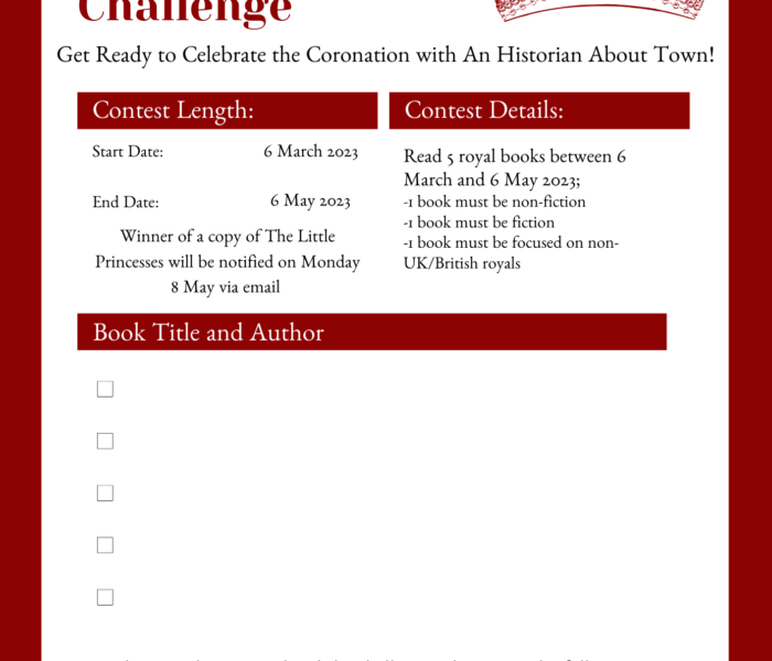An Historian About Town Royal Reading Challenge