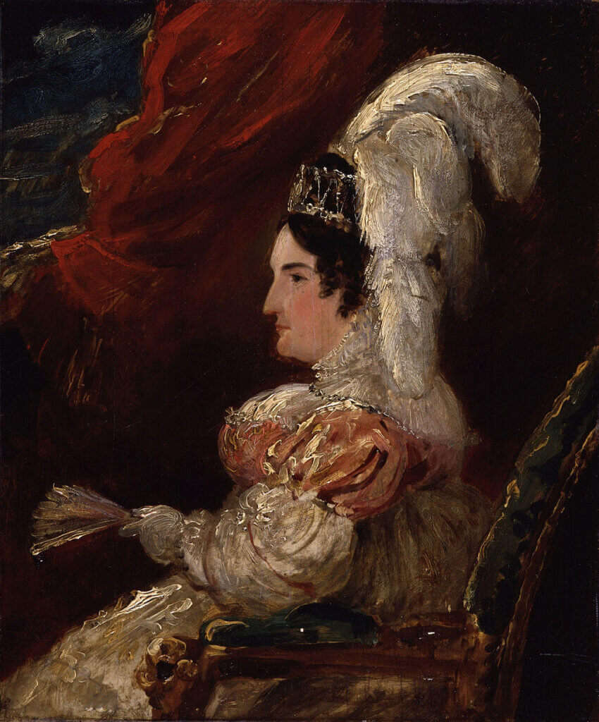 Hayter painting of Queen Caroline at her trial