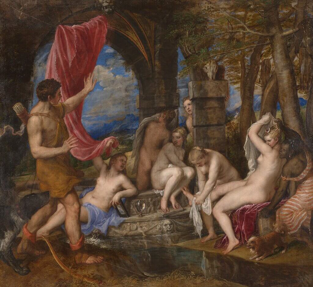 Titian painting Diana and Actaeon