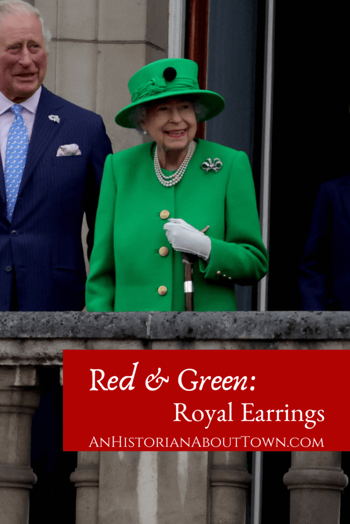 red and green earrings