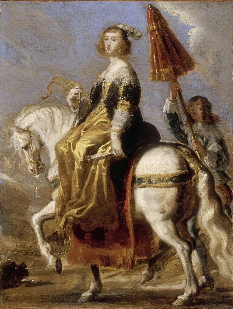 equestrian portrait of Anne of Austria