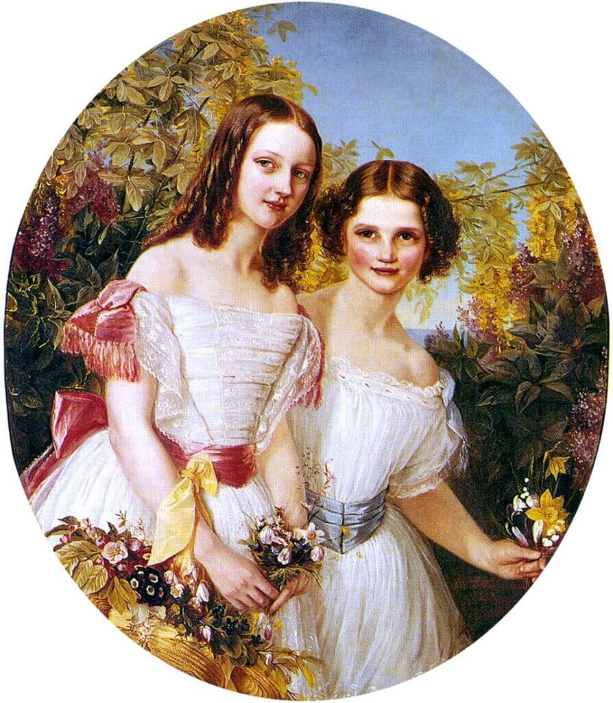 Childhood portrait of Alix and Dagmar
