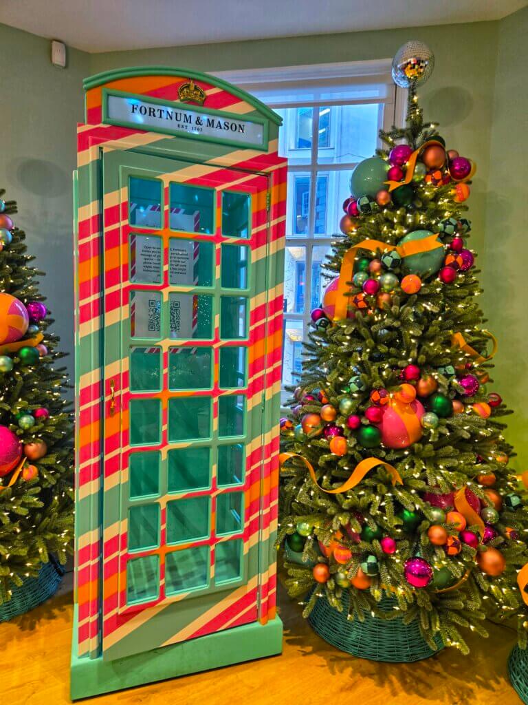 Fortnum Christmas phone box