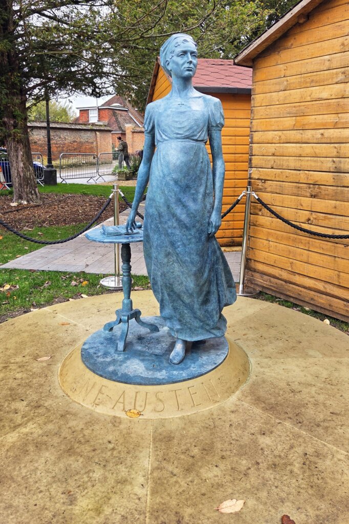 Jane Austen Statue at Winchester Cathedral