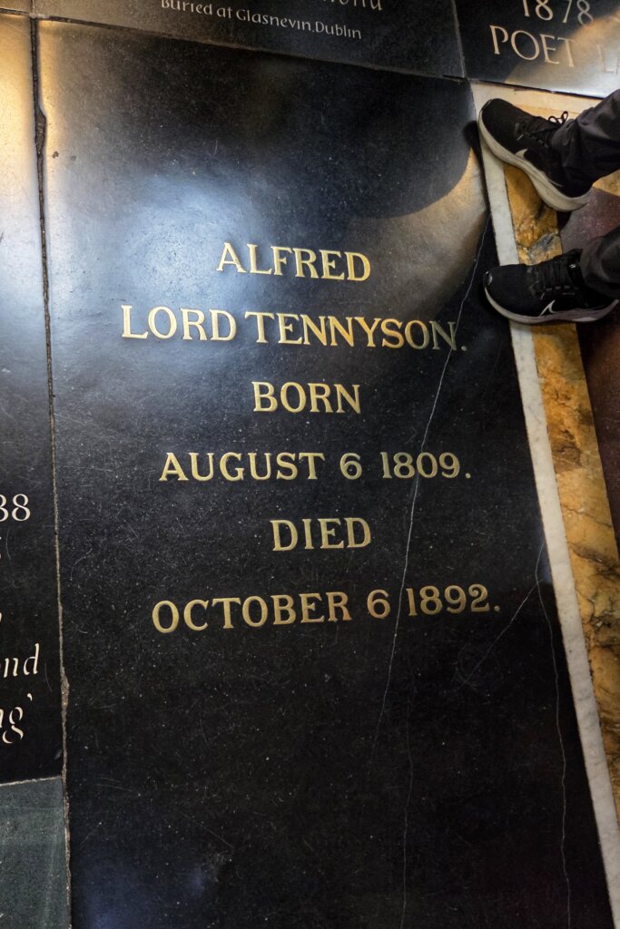 Tennyson burial at Westminster Abbey